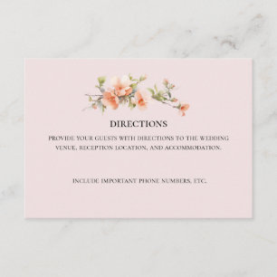 Poche Garden Mariage Directions Cartes de clôture
