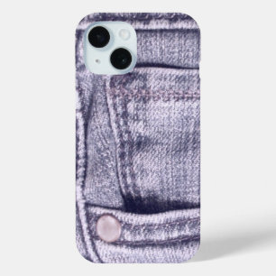 Poche Jeans Bleu, Tissu, Coutures, Étui