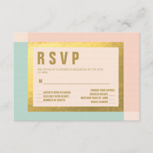 Poche Monnaie + Phuile d'or RSVP MARIAGE