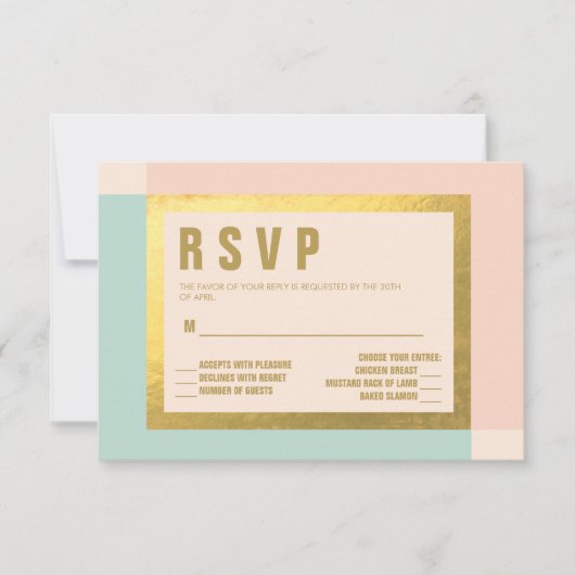 Poche Monnaie + Phuile d'or RSVP | MARIAGE (Devant)