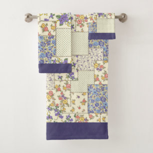 Poche Motif Floral Fleurs pourpres Points