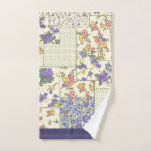 Poche Motif Floral Fleurs pourpres Points (Serviette à main)
