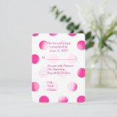 Poche rose Dot RSVP avec Entree Choice (Debout devant)