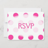 Poche rose Dot RSVP avec Entree Choice (Dos)