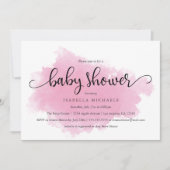 Poche rose | Invitation baby shower (Devant)