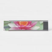 Poche rose Lotus Water Nom du bureau Plaque (Devant)