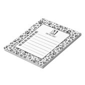 Poches de chien Noir et Blanc Polka Bloc-notes (Tourné)