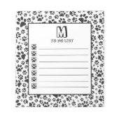 Poches de chien Noir et Blanc Polka Bloc-notes (Devant)