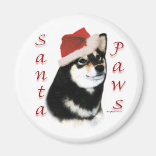 Poches de Père Noël Black Shiba Inu - Magnet
