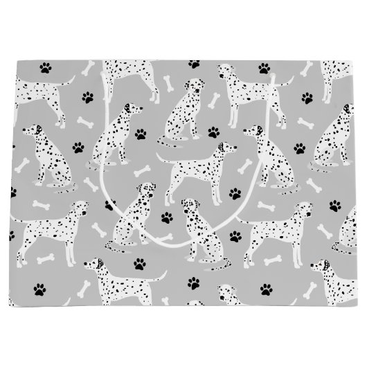 Poches et os dalmatiens Grand sac cadeau (Devant)