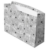 Poches et os dalmatiens Grand sac cadeau (Dos Angle)