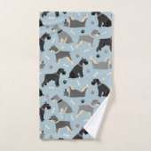 Poches et os Schnauzer (Serviette à main)