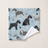Poches et os Schnauzer (Gant de toilette)