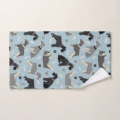 Poches et os Schnauzer (Serviette à main)