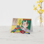 Poches ici Carte blanche "Jour de maladie" (Fleur jaune)