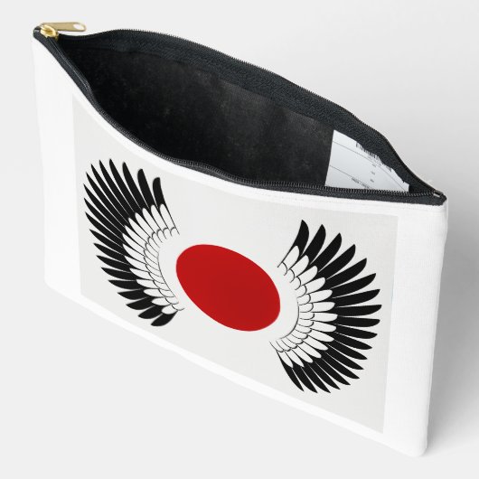 POCHETTE À ACCESSOIRES 丹頂旗・化粧バッグ (Ouvrir)