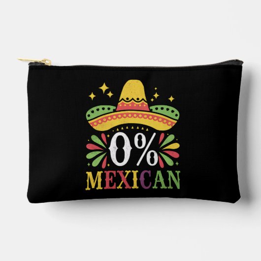 Pochette À Accessoires 0% Mexicain Zéro Pour Cent Drôle Cinco De Mayo (Recto)