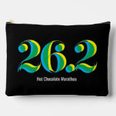 Pochette À Accessoires 26.2 Marathon Course Typographie Gras Vert (Recto)