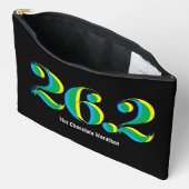 Pochette À Accessoires 26.2 Marathon Course Typographie Gras Vert (Ouvrir)