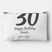 Pochette À Accessoires 30e anniversaire ajouter nom date année noir modèl (Verso)