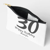 Pochette À Accessoires 30e anniversaire ajouter nom date année noir modèl (Ouvrir)