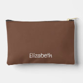Pochette À Accessoires 4 photo ajouter nom blanc marron pêche (Verso)