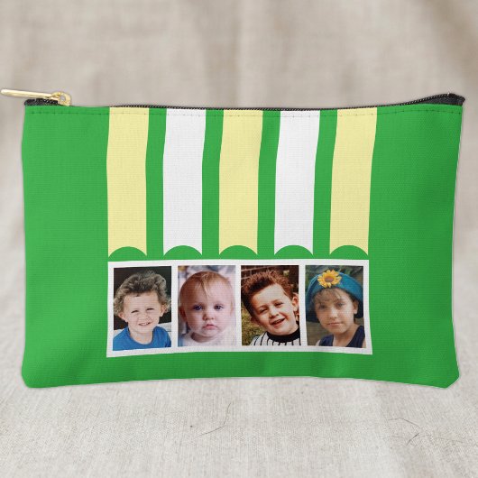Pochette À Accessoires 4 photo ajouter nom blanc vert jaune