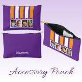 Pochette À Accessoires 4 photo ajouter nom blanc violet orange