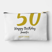 Pochette À Accessoires 50e anniversaire ajouter nom date année noire modè (Verso)