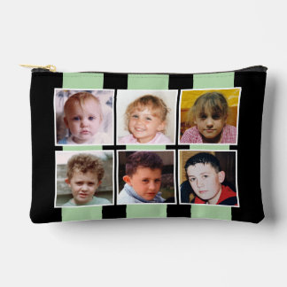 Pochette À Accessoires 6 photo collage black green
