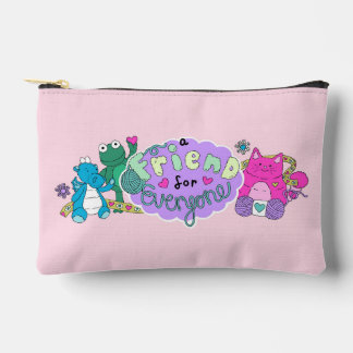 Pochette À Accessoires "A Friend for Everyone" Pink Logo