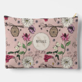 Pochette À Accessoires Abeille rose pâle et couronne or Meilleure maman j (Verso)