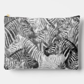 Pochette À Accessoires Abstract Black and White Zebra Pattern (Recto)