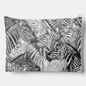 Pochette À Accessoires Abstract Black and White Zebra Pattern (Verso)