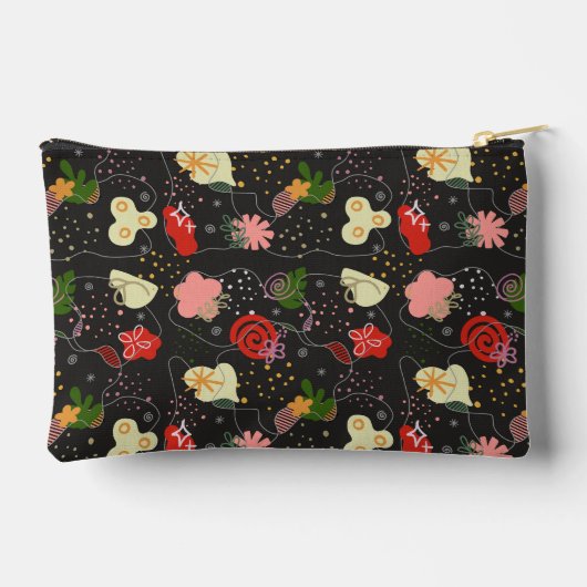 Pochette À Accessoires Abstract Floral Doodle (Verso)