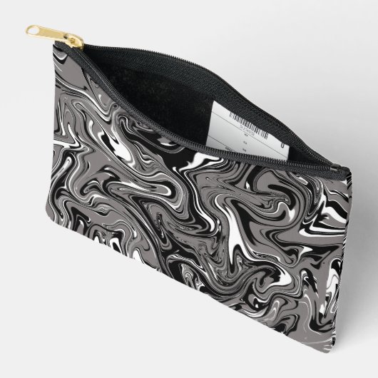 Pochette À Accessoires Abstract Marble illustration Black (Ouvrir)