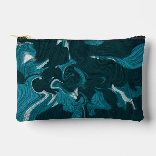 Pochette À Accessoires Abstract Marble illustration Blue   (Recto)