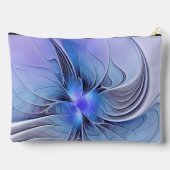 Pochette À Accessoires Abstract Modern Fractal Art Lavender Blue (Verso)