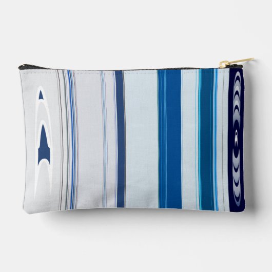 Pochette À Accessoires Abstract Symphony in Blue 5 (Vertical Lines) (Verso)