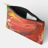 Pochette À Accessoires Abstract Vertical Gesture in Red (Ouvrir)