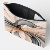 Pochette À Accessoires Abstrait Anthracite Grey Sienna Art moderne fracta (Ouvrir)