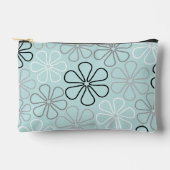 Pochette À Accessoires Abstrait Big Flower Outlines BWG+Duck Egg Blue (Recto)