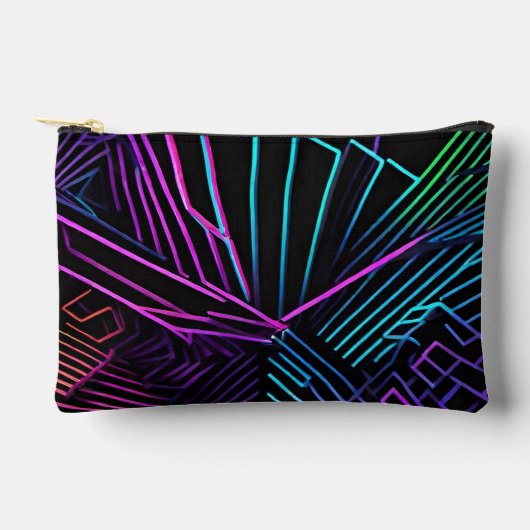 Pochette À Accessoires Abstrait géométrique coloré (Recto)
