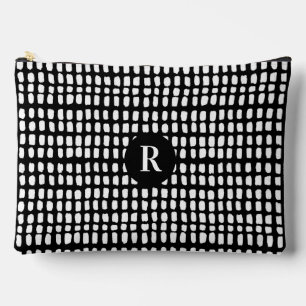 Pochette À Accessoires Abstrait minimaliste noir et blanc