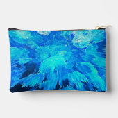 Pochette À Accessoires Abstrait, moderne, mosaïque turquoise, coutume (Verso)