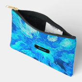 Pochette À Accessoires Abstrait, moderne, mosaïque turquoise, coutume (Ouvrir)