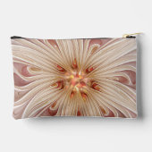 Pochette À Accessoires Abstrait Moderne Peach Pastel Flower Fractal Art (Verso)