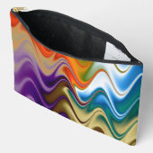 Pochette À Accessoires Abstrait Multicolore Ondulé Grand (Ouvrir)