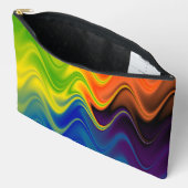 Pochette À Accessoires Abstrait Multicolore Ondulé Grand (Ouvrir)