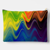 Pochette À Accessoires Abstrait Multicolore Ondulé Grand (Verso)